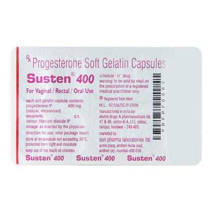 Susten 400mg Capsule 10'S - Global Surgicals