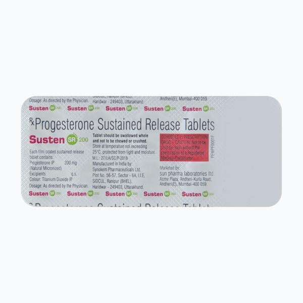 Susten SR 200mg Tablet 10'S - Global Surgicals