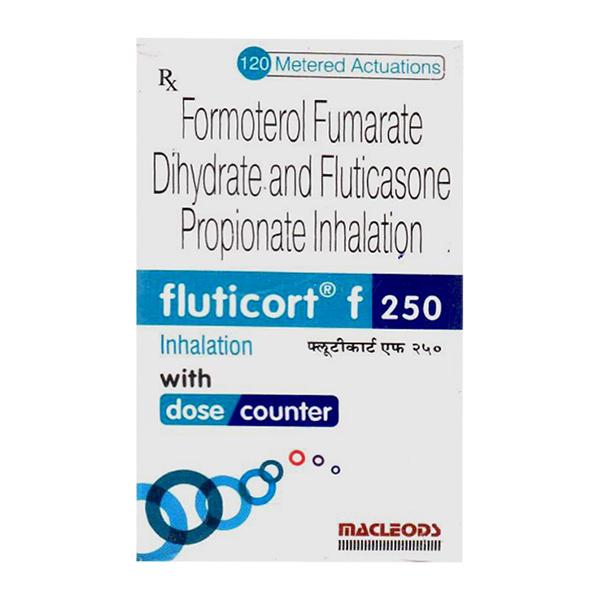 FLUTICORT F 250 WITH DOSE COUNTER Inhaler 120mdi