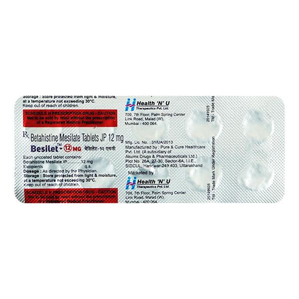 BESILET 12mg Tablet 10's