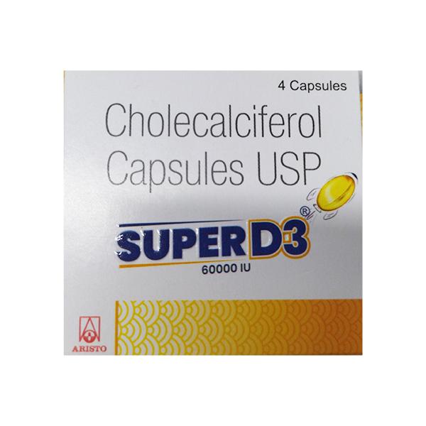 SUPER D3 60000iu Capsule 4's