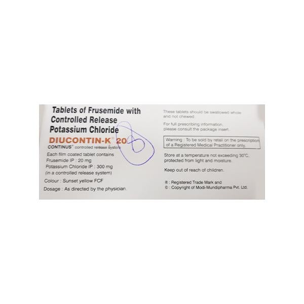 Diucontin K 20 Tablet 10'S
