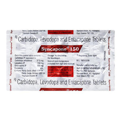 Syncapone 150mg Tablet 10'S - Global Surgicals