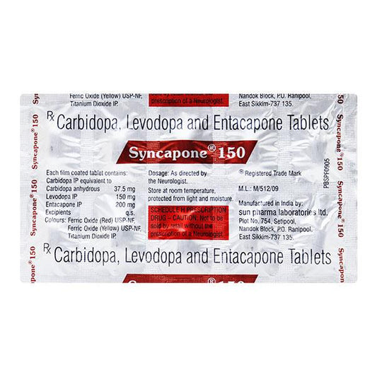 Syncapone 150mg Tablet 10'S - Global Surgicals