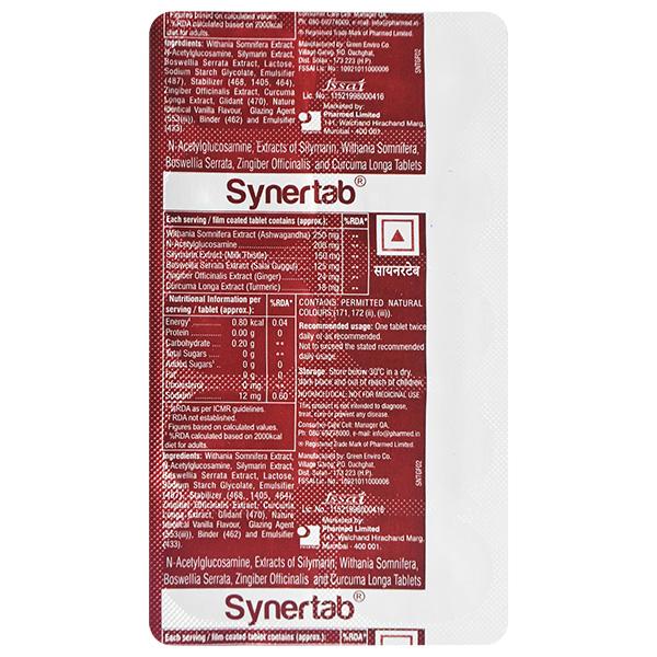 Synertab Tablet 10'S - Global Surgicals