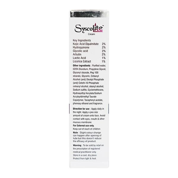 SYSCOLITE Cream 20gm - Global Surgicals