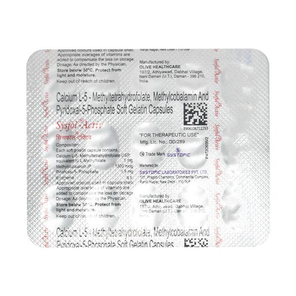 Sysfol Activ Capsule 15'S - Global Surgicals