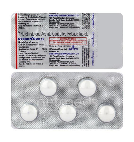Sysron Ncr 15mg Tablet 5'S - Global Surgicals