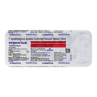 Sysron NCR Tablet 10'S - Global Surgicals