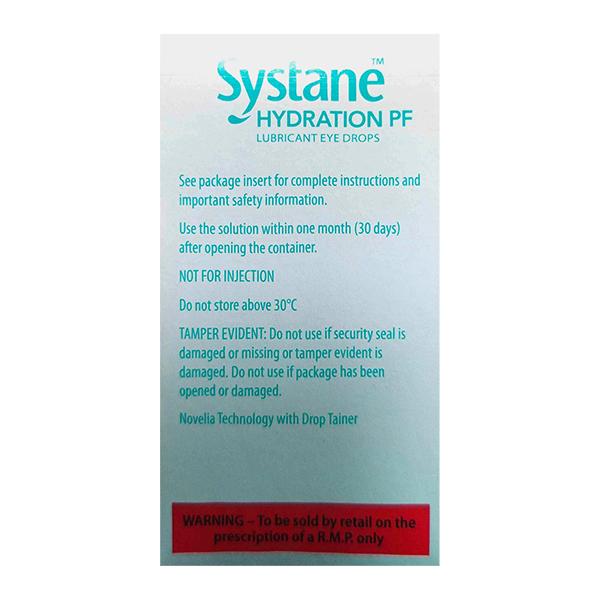 SYSTANE HYDRATION PF LUBRICANT Eye Drops 10ml - Global Surgicals