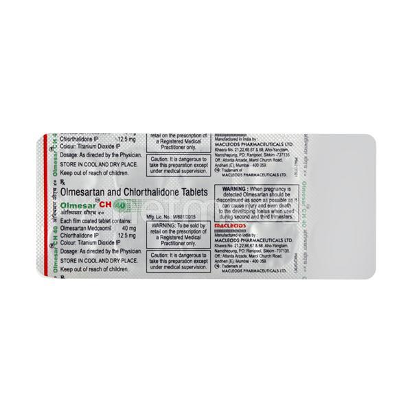 Olmesar CH 40mg Tablet 10'S