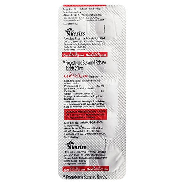 GESTMATE SR 200mg Tablet 10's