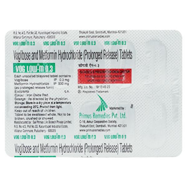 Voglow M 0.3/500mg Tablet 10'S