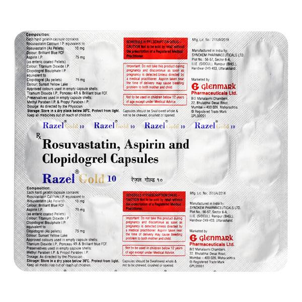 Razel Gold 10mg Capsule 15'S