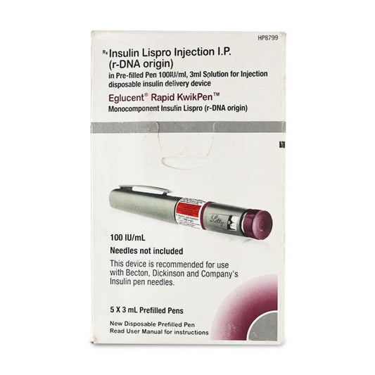 EGLUCENT RAPID KWIK 100iu Pen(Dispo) 3ml