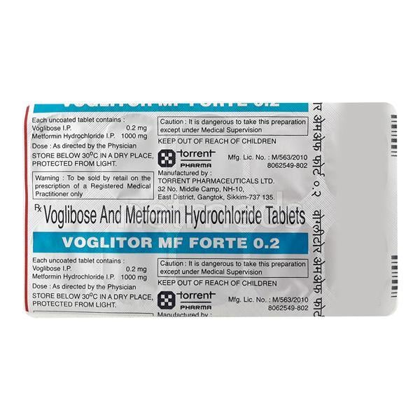 Voglitor MF Forte 0.2/1000mg Tablet 10'S