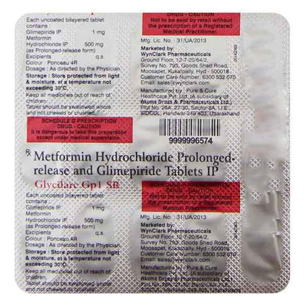 GLYCILARC SR GP 1mg Tablet 15's