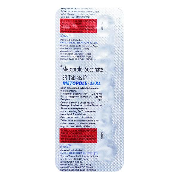 METOPOLE XL 25mg Tablet 10's