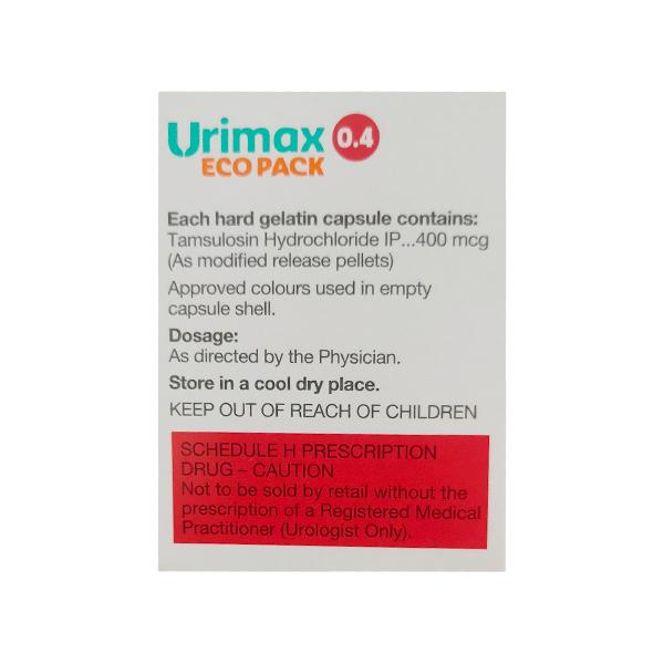 Urimax Eco Pack 0.4mg Capsule 30'S