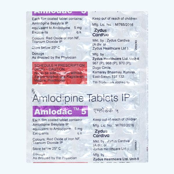 Amlodac 5mg Tablet 30'S