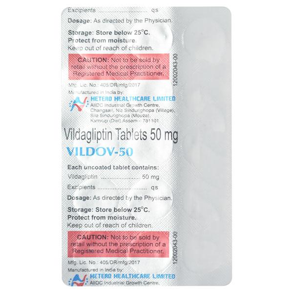 VILDOV 50 Tablet 15's