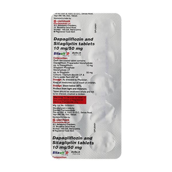 SITAZIT D 10/50 Tablet 10's