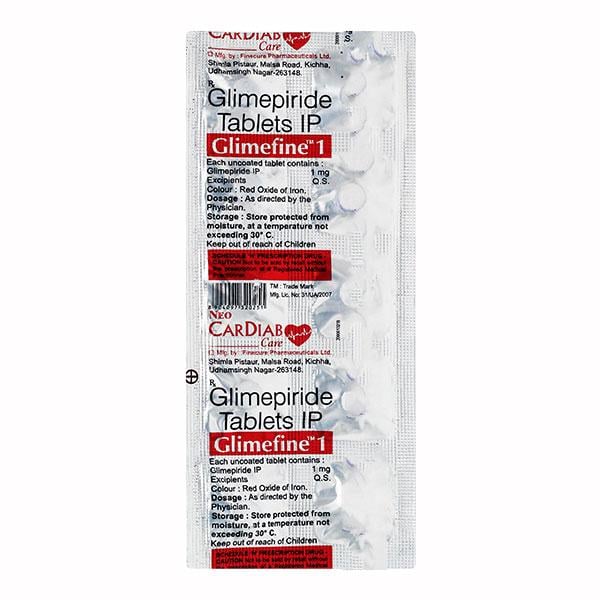 GLIMEFINE 1 Tablet 10's