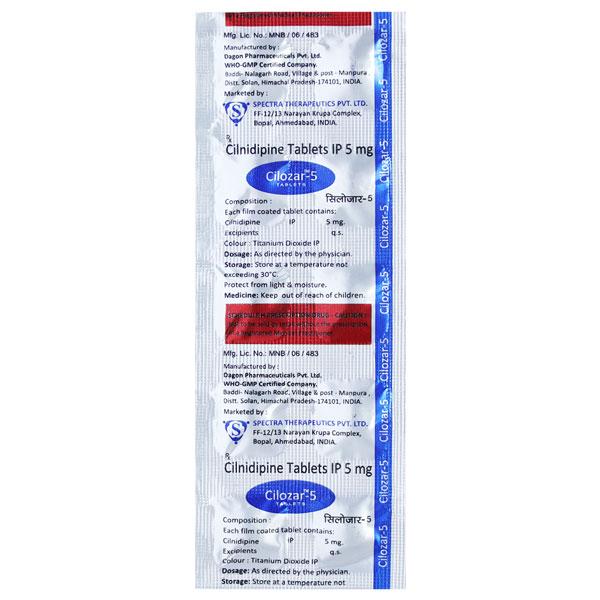 CILOZAR 5 Tablet 10's