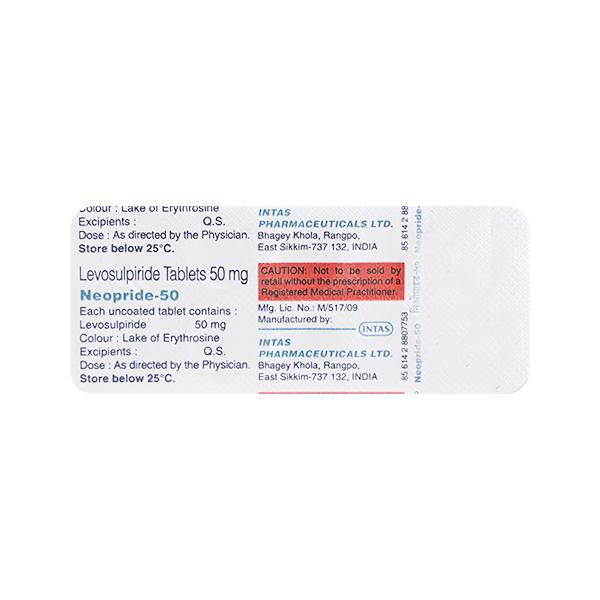 Neopride 50mg Tablet 10'S