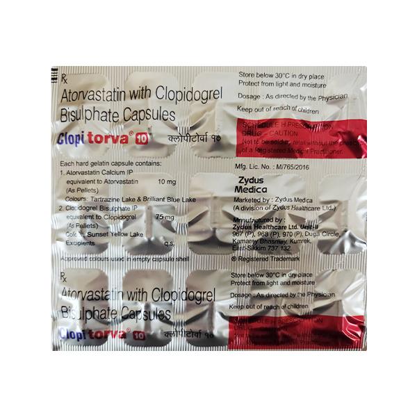 CLOPITORVA 10 Capsule 15's