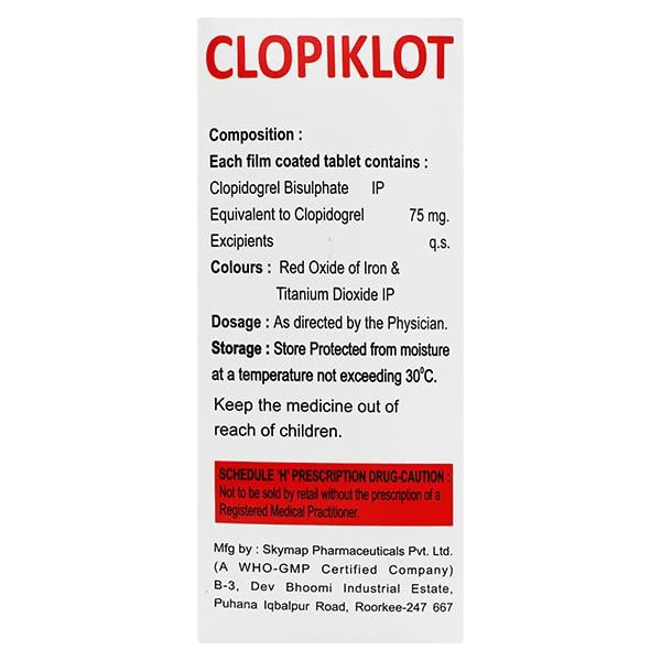 Clopiklot 75mg Tablet 10'S