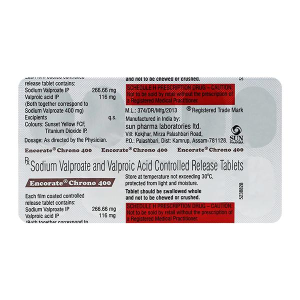 Encorate Chrono 400mg Tablet 10'S