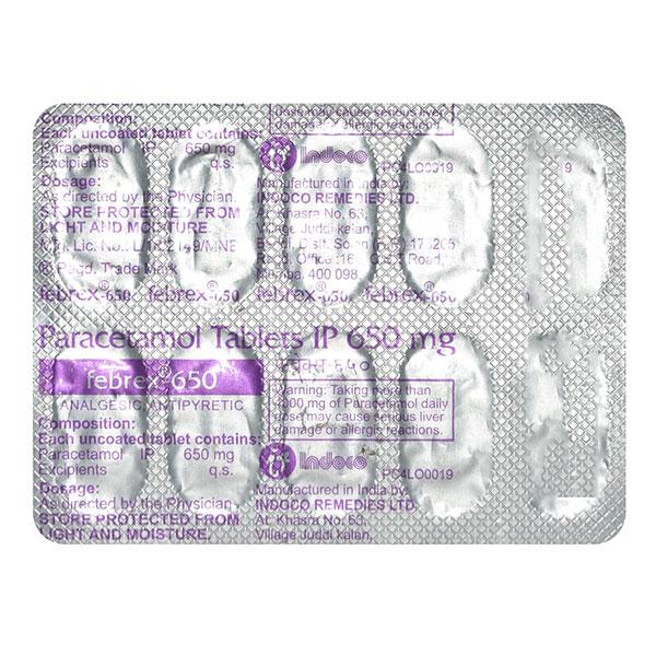 Febrex 650mg Tablet 10'S