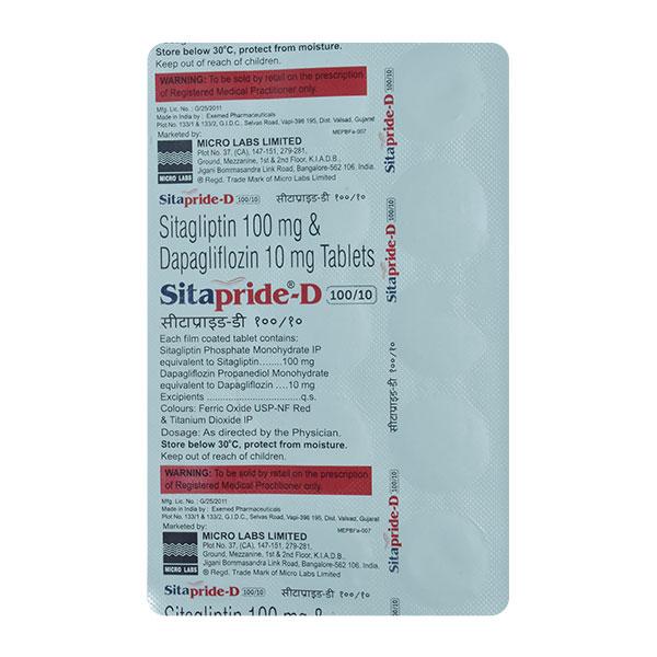 SITAPRIDE D 100/10 Tablet 15's