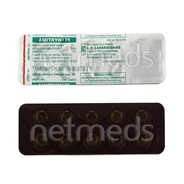 Amitryn 75mg Tablet 10'S