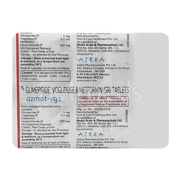 Azmet VG 1mg Tablet 10'S
