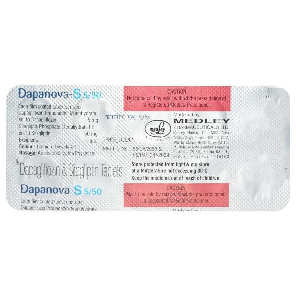 DAPANOVA S 5/50 Tablet 10's