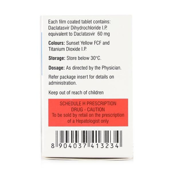 Natdac 60mg Tablet 28'S