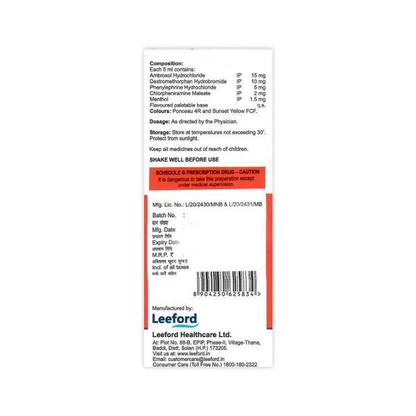 AMROX SUGAR FREE STRAWBERRY FLAVOUR Syrup 100ml