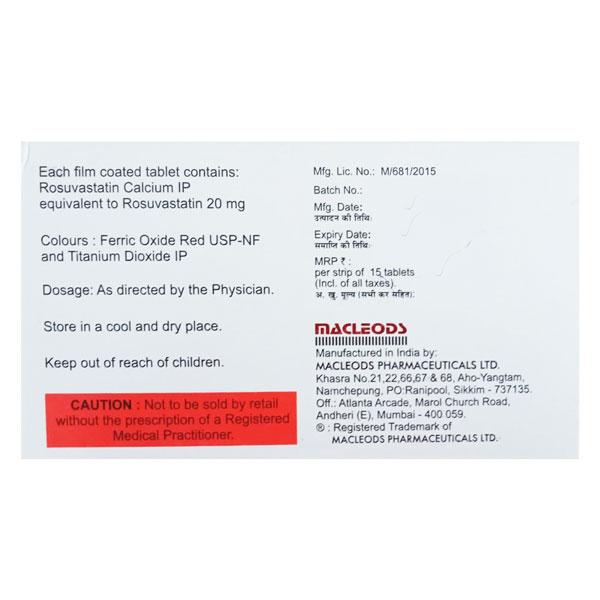 ROZUSTAT 20 Tablet 15's