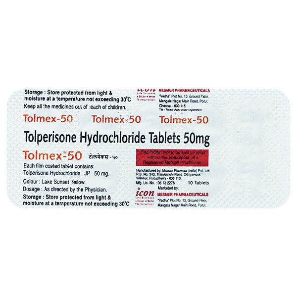 Tolmex 50mg Tablet 10'S