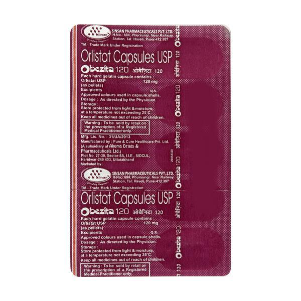 Obezita 120mg Capsule 10'S