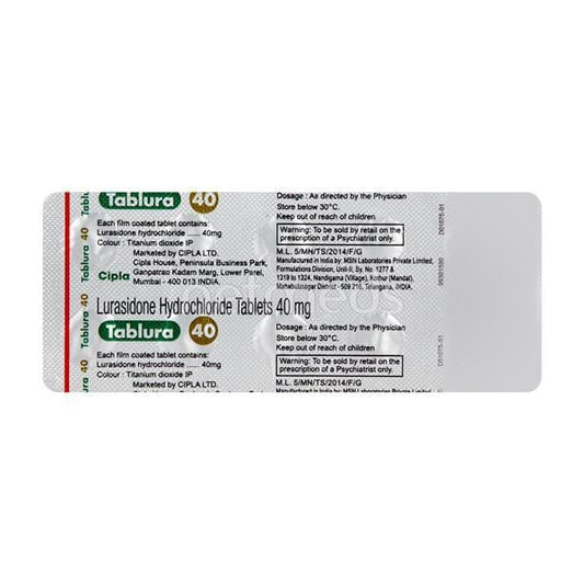 Tablura 40mg Tablet 10'S - Global Surgicals