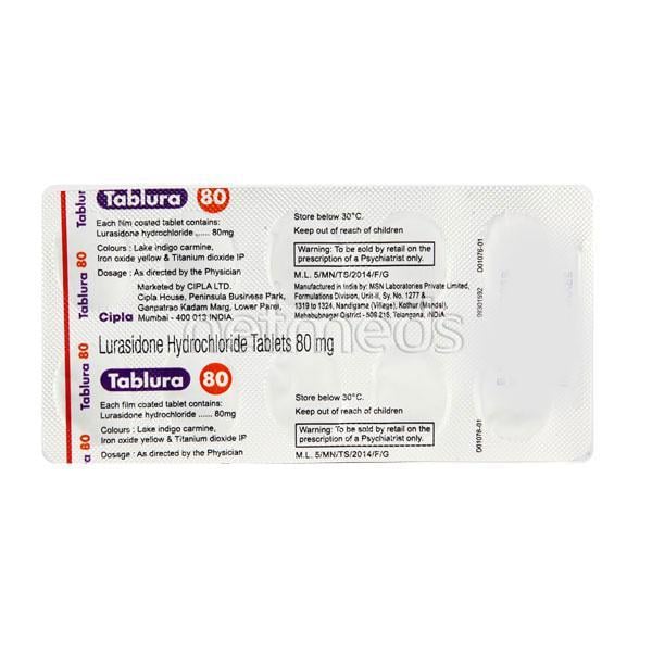 Tablura 80mg Tablet 10'S - Global Surgicals