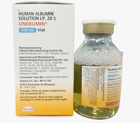 Takeda Human Albumin Solution 20%w/v 100ml Infusion - Global Surgicals