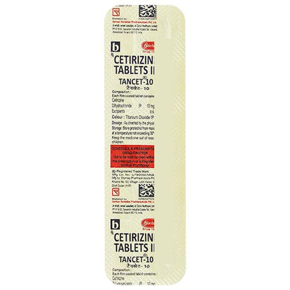 TANCET 10 Tablet 10's - Global Surgicals