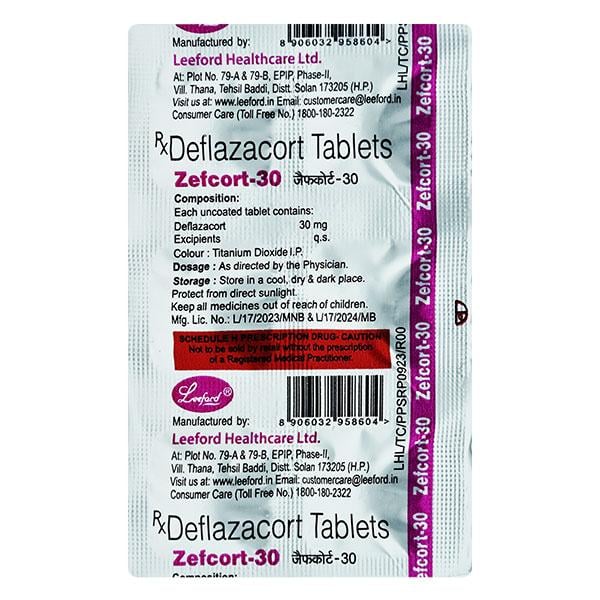 Zefcort 30mg Tablet 6'S