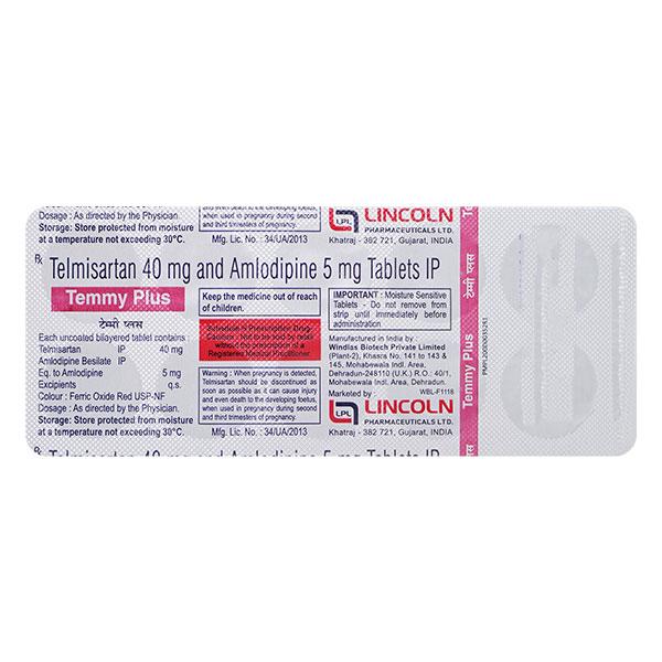 Temmy Plus 5/40mg Tablet 10'S