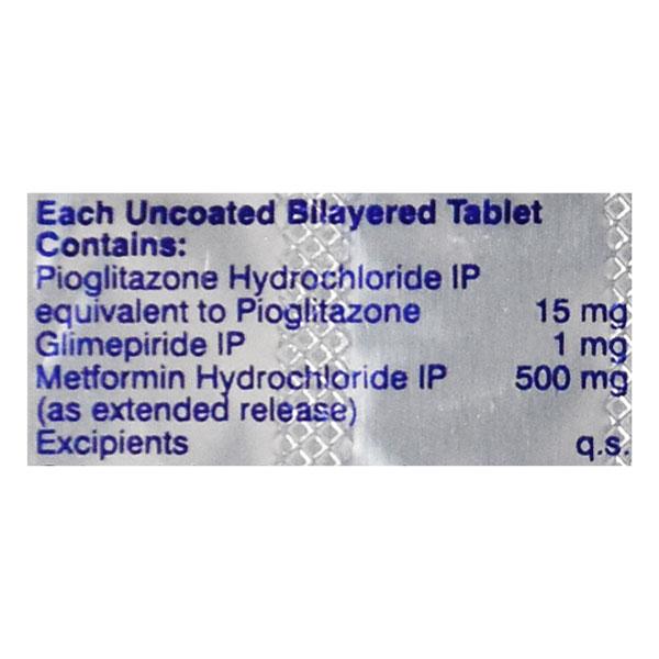 K Pio GM 1/500/15mg Tablet 10'S