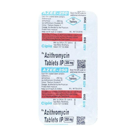Azee 250mg Tablet 10'S